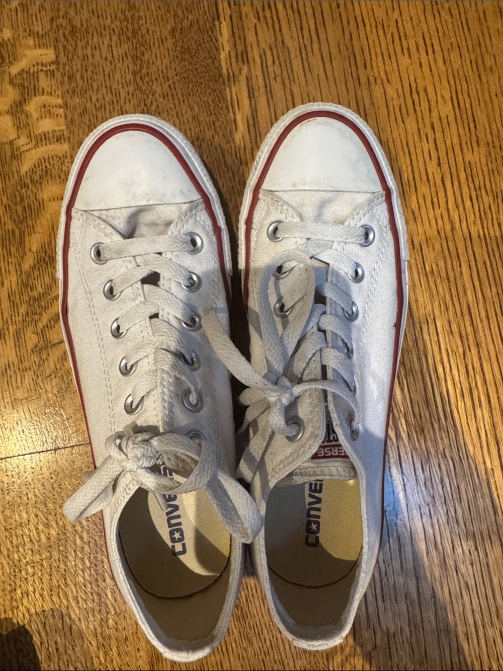 Converse Chuck Taylor All Star White Low Top Canvas Sneakers Women’s 8 Men’s 6 - Picture 7 of 11